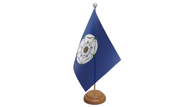 Yorkshire Old Small Flag with Wooden Stand